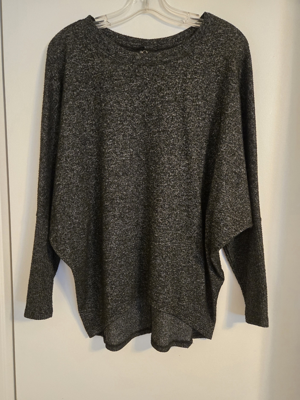 BCX Women's Charcoal Crewneck Sweater